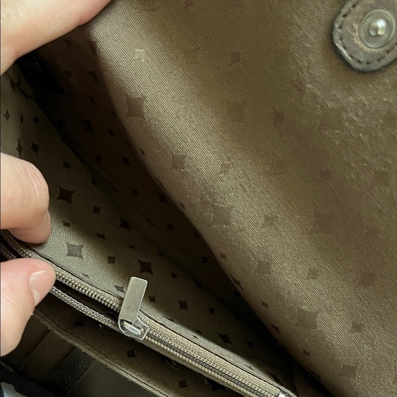 Fossil Y2K Metallic Gunmetal Silver Leather Large Bifold Wallet - Picture 8 of 17